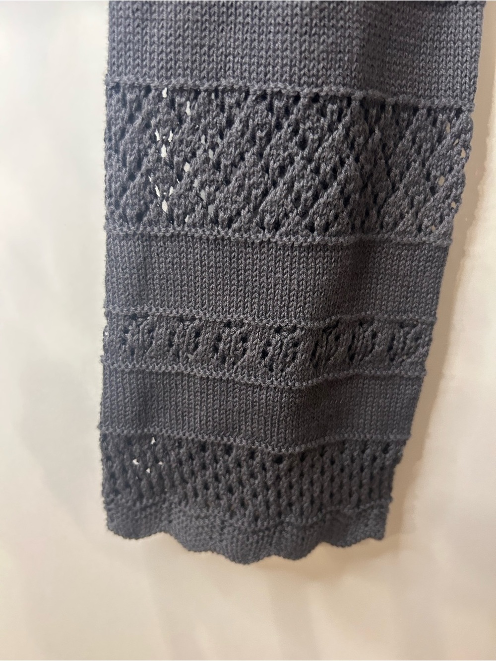 Aerie Women’s Green Reversible Crochet Wrap Sweater with Tassels, Size Small - Picture 9 of 12